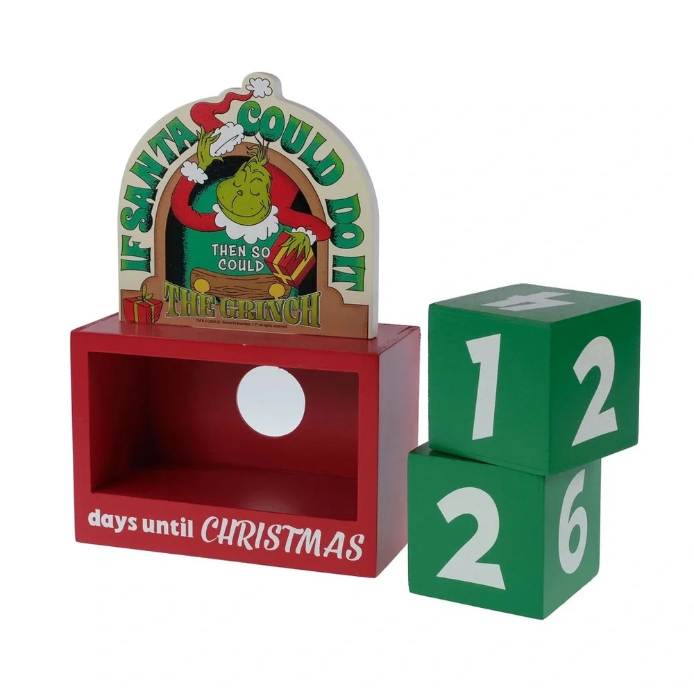 Dr. Seuss' How the Grinch Stole Christmas Red Countdown Christmas Calendar Decor - Picture 2 of 6